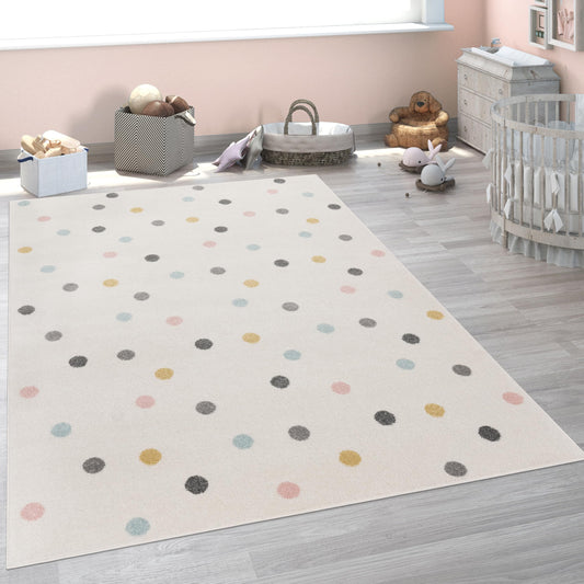 Paco Home children's rug carpet nursery girls boys various designs and sizes, size: 160 cm round, color: grey-beige