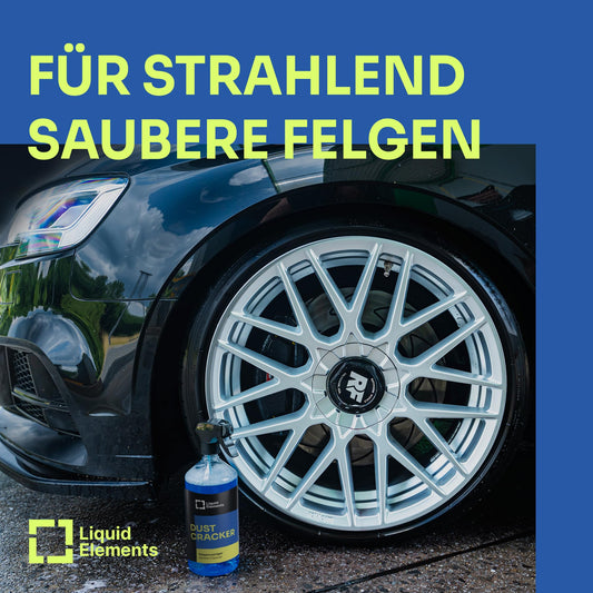 Liquid Elements - Wheel Cleaner Dust Cracker 5 Liter - Car cleaner for all types of wheels like alloy wheels & steel wheels - acid-free cleaner with indicator - removes stubborn dirt.