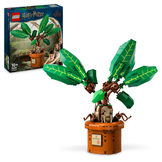 LEGO Harry Potter Mandrake Plant: Plant toy with pot, magical gift for girls, boys, and all fans, playset for imaginative kids, home decor 76433