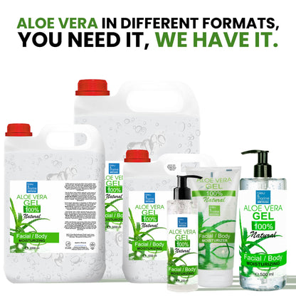 100% Natural Aloe Vera Gel, Canary Islands - Moisturizing & Soothing for Face, Body, Hair Mask, After Shave & Epilation - Reduction of Dark Spots - Pump Dispenser - 1000 ml