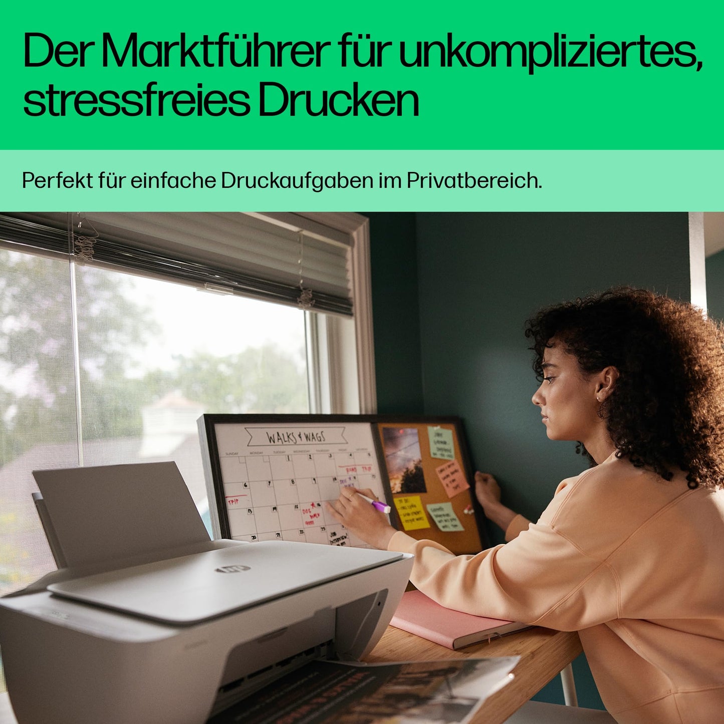 HP DeskJet 2820e all-in-one printer, 3 months of free printing with HP Instant Ink included, printer, scanner, copier, Wi-Fi.