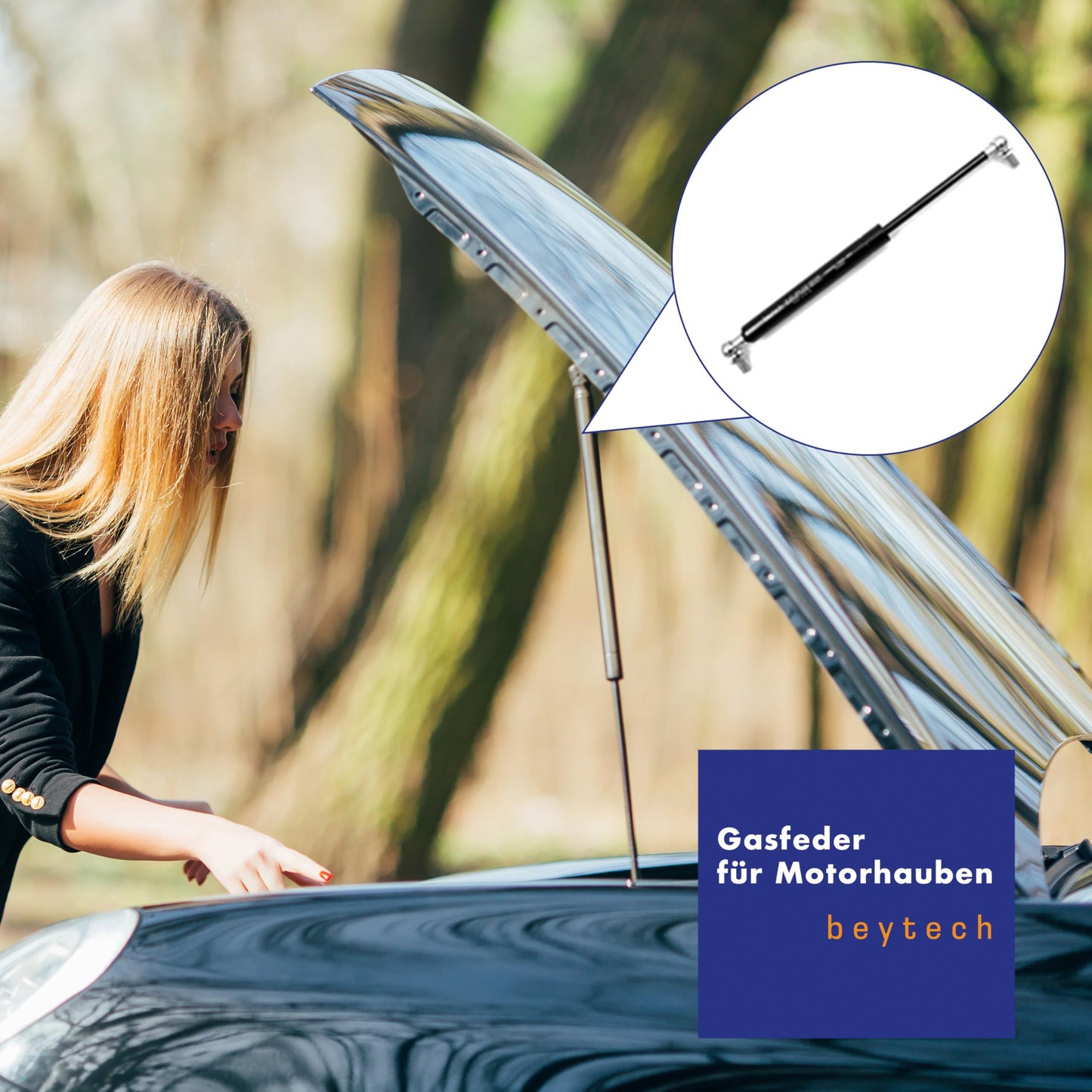 Universal gas spring gas damper gas strut damper for doors, cars, trunk, hood damper, length 200-900 mm | 100N – 1000N Newton with ball joint end pieces (500 Newton, 850 mm)