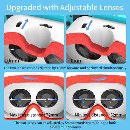 DEVASO VR headset for Nintendo Switch/Switch OLED with adjustable HD lenses, 3D VR (Virtual Reality) headset gaming accessory set, Switch VR Labo goggles, cool stuff for teenage boys.