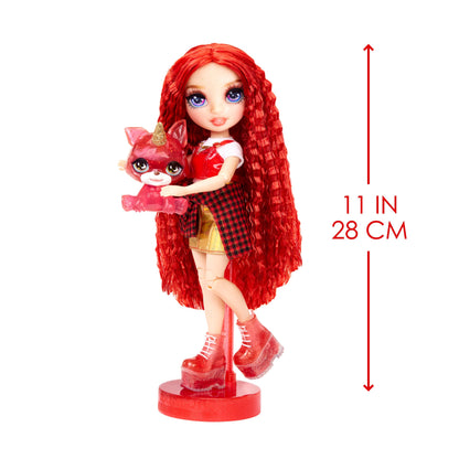 Rainbow High fashion doll with slime & pet - Ruby (Red) - 28 cm Shimmering doll with glitter slime, Magical pet, and fashion accessories - Children's toy - Perfect for ages 4-12.
