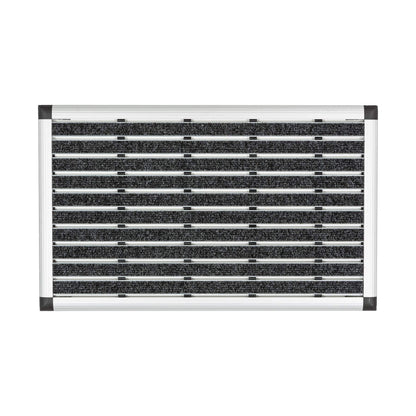 Astra high-quality dirt-trapping mat - outdoor doormat - scraper mat with ramp edges - 100% aluminum frame - 45 x 75 cm - grey