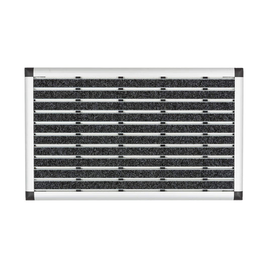 Astra high-quality dirt-trapping mat - outdoor doormat - scraper mat with ramp edges - 100% aluminum frame - 45 x 75 cm - grey