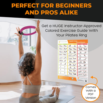 MANTRA SPORTS Pilates Ring Fit Fitness Ring Pelvic Floor Trainer for Women & Men, Pelvic Floor Training Device for Home, Leg Press Hip Trainer Leg Trainer Thigh Trainer Home Workout Equipment