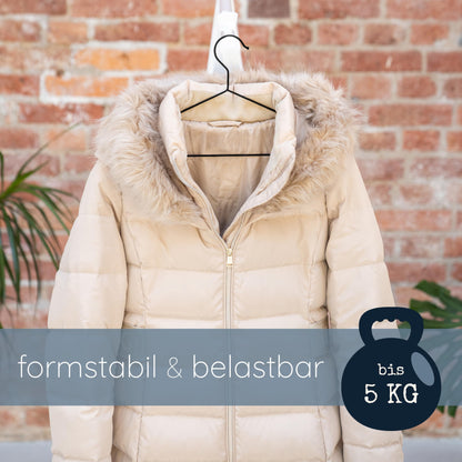 ROW&LINE® - Children's hangers (30 cm) - 20 pieces (Gold) - space-saving baby hangers - sturdy for heavy clothing - wire hangers for organization & uniform look in the closet.