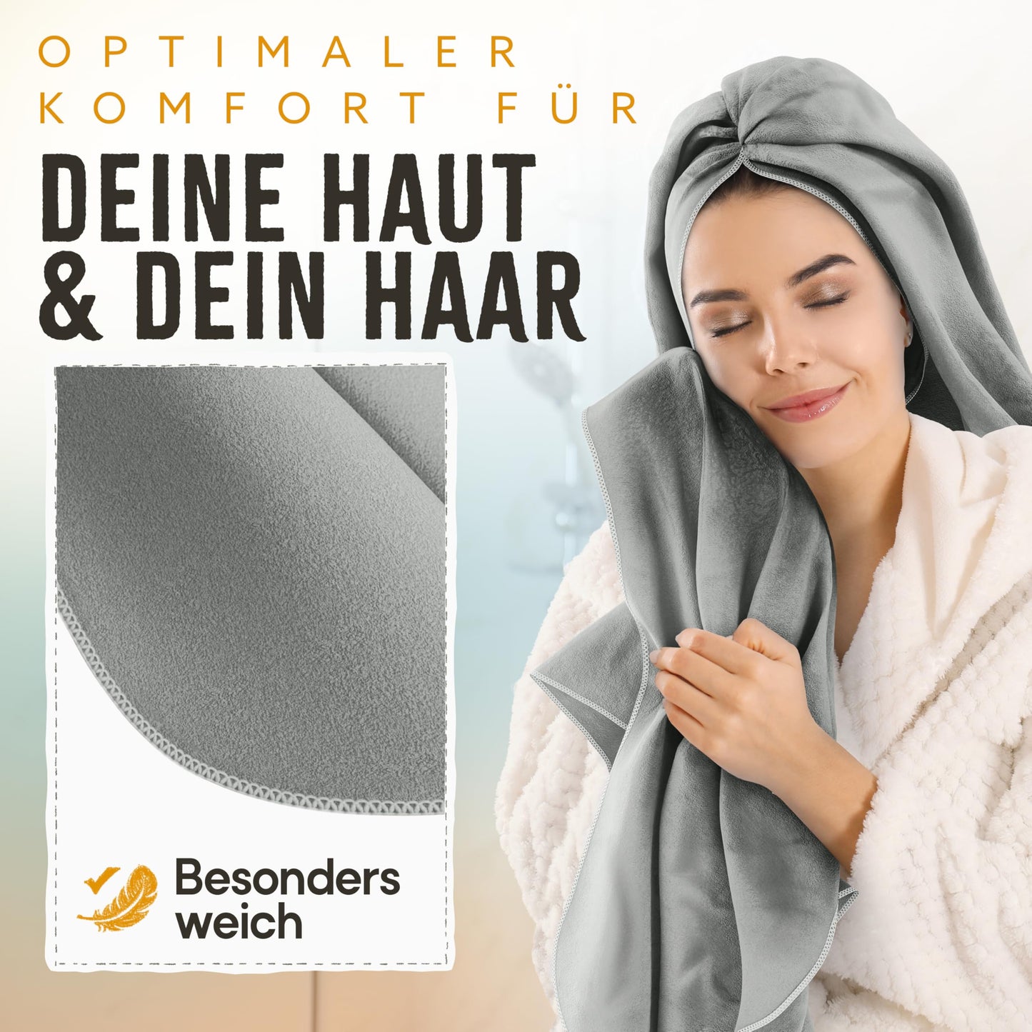 Backpacker's Journey microfiber towels in S M L XL. Travel towel sets are lightweight, quick-drying, absorbent, and antibacterial (gray XL&M)