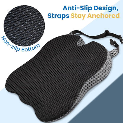 Qutool car seat cushion, wedge cushion car, seat cushion for car seat cushion car seat wedge cushion for car driver's seat seat cushion for car, memory foam car seat cushion (black)