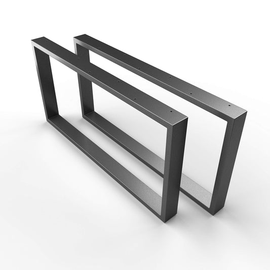 sossai® coffee table legs made of steel (powder-coated) | CKK1 | Color: Anthracite | Width 50 cm x Height 40 cm | 2 pieces (pair) | Design table legs