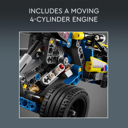LEGO Technic 42164 Off-Road Buggy buildable car toy, awesome toy for 8-year-old boys, girls, and kids who love rally competitions, racing car toy with movable parts.