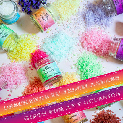 Hallinger's Women's Wellness Program - 12-pack bath salt gift set with Dead Sea salts - Christmas gift ideas & gifts Advent calendar | Congratulations New Home