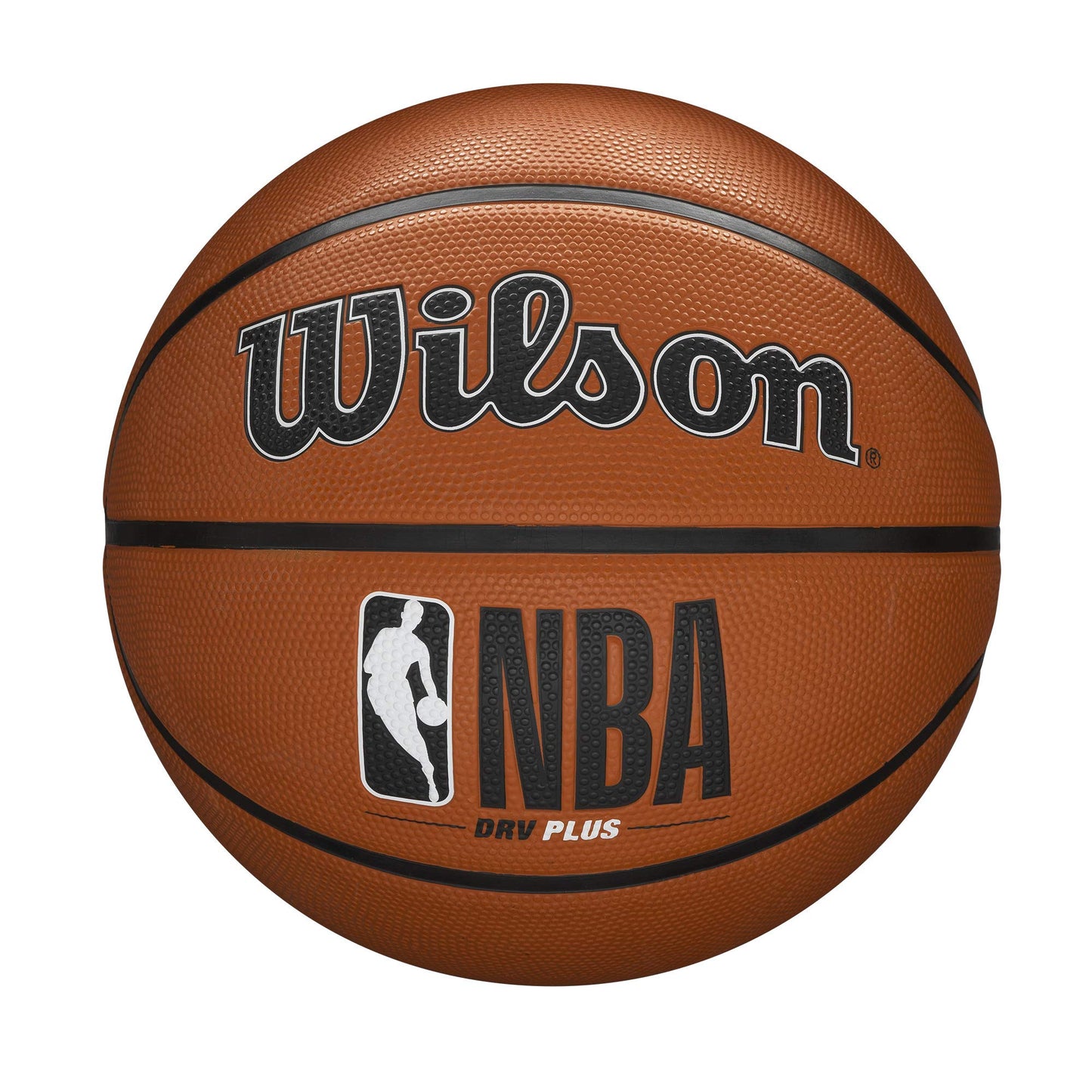 Wilson Unisex-Adult NBA DRV Plus Basketball, Brown, Size 5
