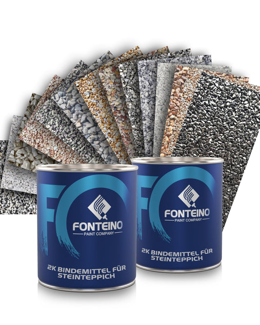 Stone carpet natural stone carpet kit - 55 lbs marble chips & 3.3 lbs 2K epoxy resin binder - for indoor areas on screed, concrete & tiles - Botticino 4-8mm granulation