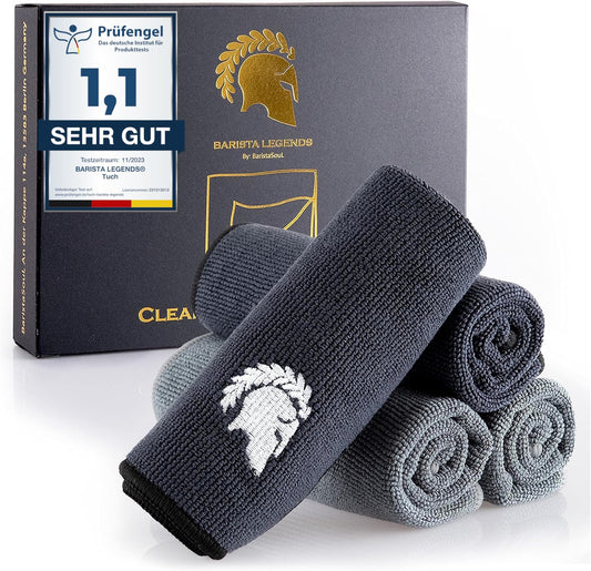 Barista Legends® Barista Cloth Set 4 Pieces - 30x30cm Barista Cloths for cleaning your coffee equipment (Barista Cloths)