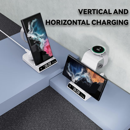 Inductive charging station for Samsung S24 Ultra, leQuiven 3 in 1 Wireless Charging Station for Z Fold 6/Z Flip 6/Galaxy 24/S23 Ultra/S22, Watch Charger for Samsung Galaxy Watch 7/Ultra/6/6 Classic/Buds 3