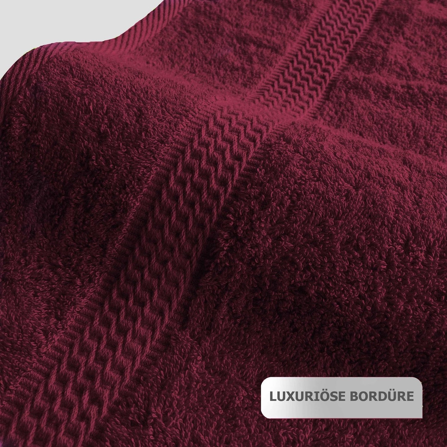 Class Home Collection Terry Guest Towels 30x50 cm - Set of 10 Guest Towels - Especially soft & absorbent guest towels made of 100% cotton with hanging loop - Bordeaux
