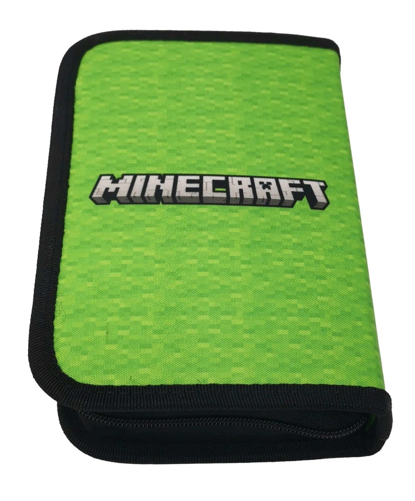 Minecraft pencil case for kids filled with stationery items. Great for school and organization. Available in Steve and Alex designs.