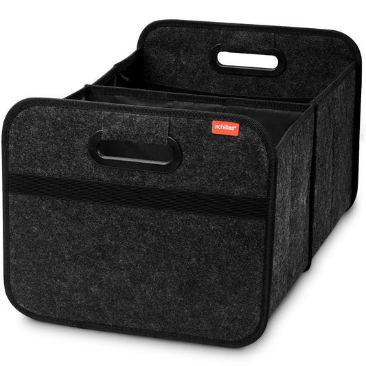 Achilles Car Folding Box XL - Felt Trunk Bag with Large Storage Space - Shopping Bag - Storage Box for Organized Storage (Anthracite)