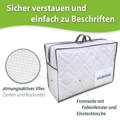 franknature 2x Storage Bag for Blankets - Bag for storing bedding