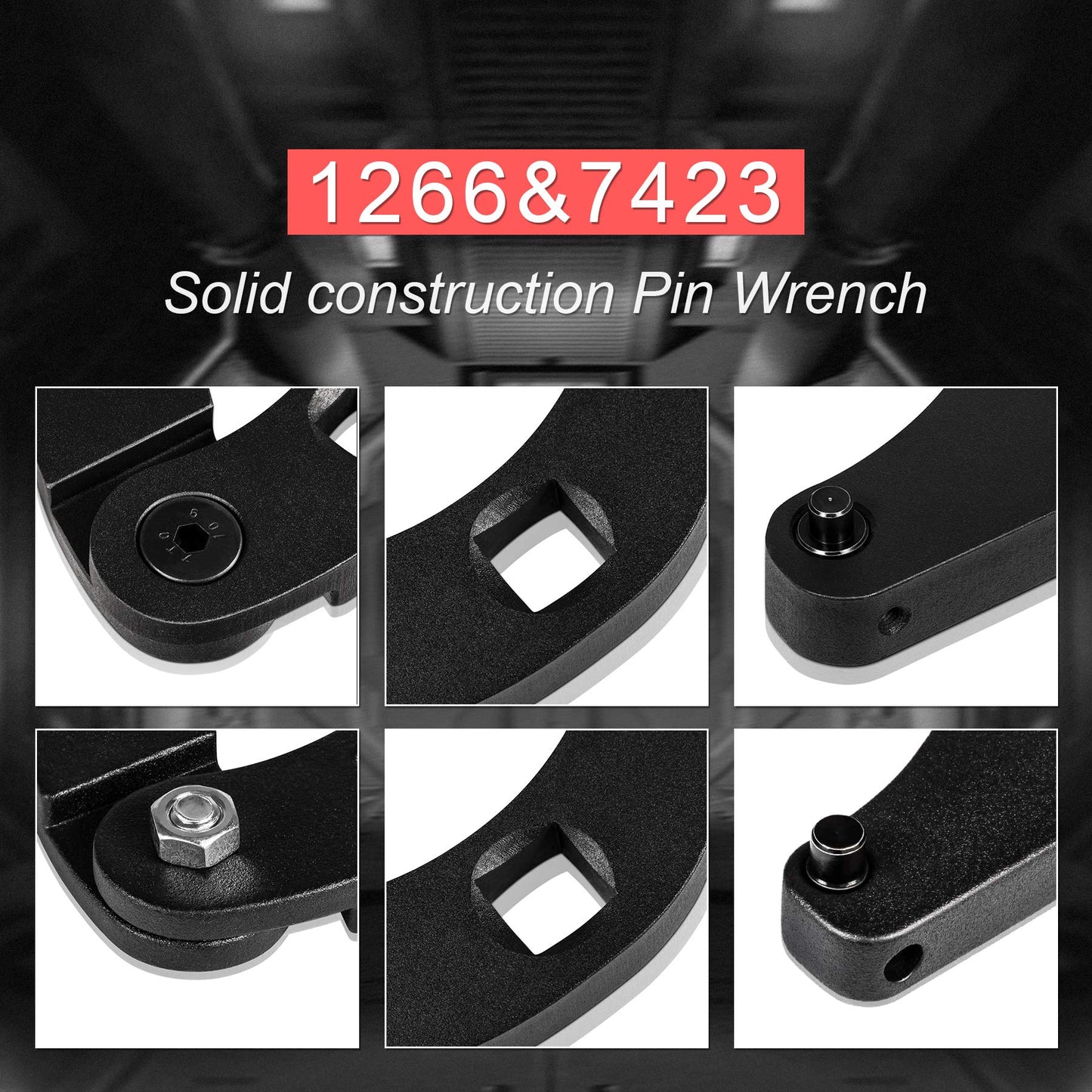 Hydraulic cylinder 1266 & 7463 Large and small adjustable socket wrench set (2 pieces)