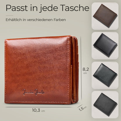 Jaimie Jacobs Flap Boy AirTag Edition Magic Wallet with Coin Pocket Genuine Leather (Dark Brown)