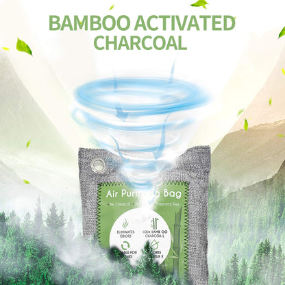 12-Pack Bamboo Charcoal Air Purifying Bag, Activated Charcoal Bags Odor Absorber, Moisture Absorber, Natural Car Air Freshener, Shoe Deodorizer, Odor Eliminators for Home, Pet