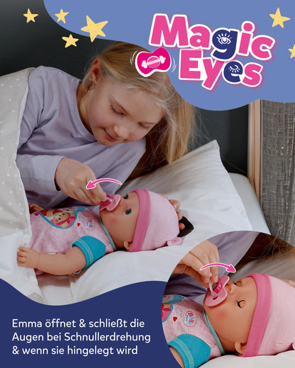 BABY born Emma - 43 cm tall baby doll - 10 functions including accessories & romper - works entirely without batteries - suitable for children aged 3 and up