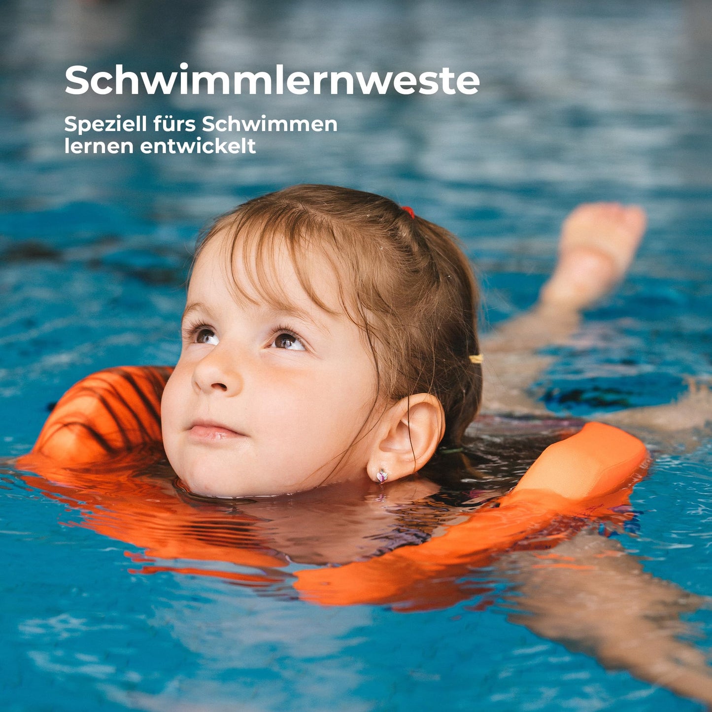 Flipper SwimSafe 1400 - swimming vest for children weighing 11-30 kg, with foam core for safe support while learning to swim, easily adjustable fit with adjustable straps.