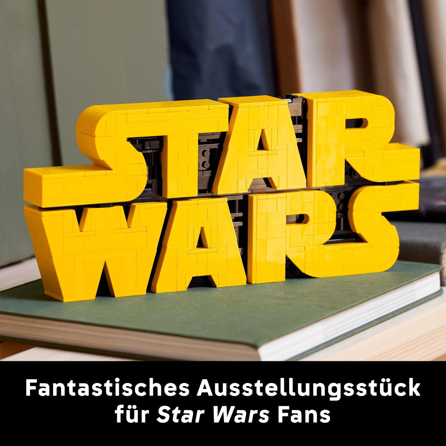LEGO Star Wars 75407 Star Wars Logo Brick - Collectible building set for adults - Pop culture model - Display piece for office - Gift idea for adult and teen fans