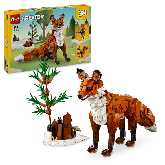 LEGO Creator Forest Animals: Red Fox, set with Fox & 31129 Creator Majestic Tiger, Panda or Fish
