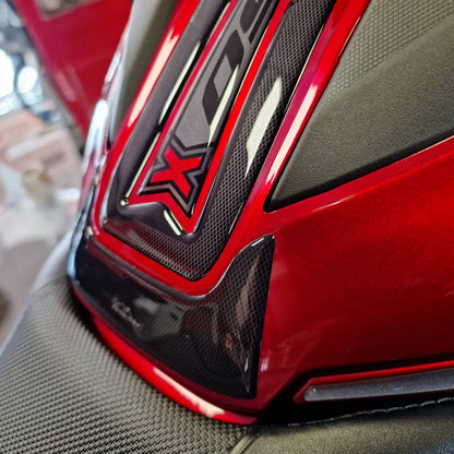 Resin Bike Decal for Motorcycle Compatible with Honda NC750X 2021-2025. Tank cover protects against impacts and scratches. 3D resin adhesive stickers made in Italy.