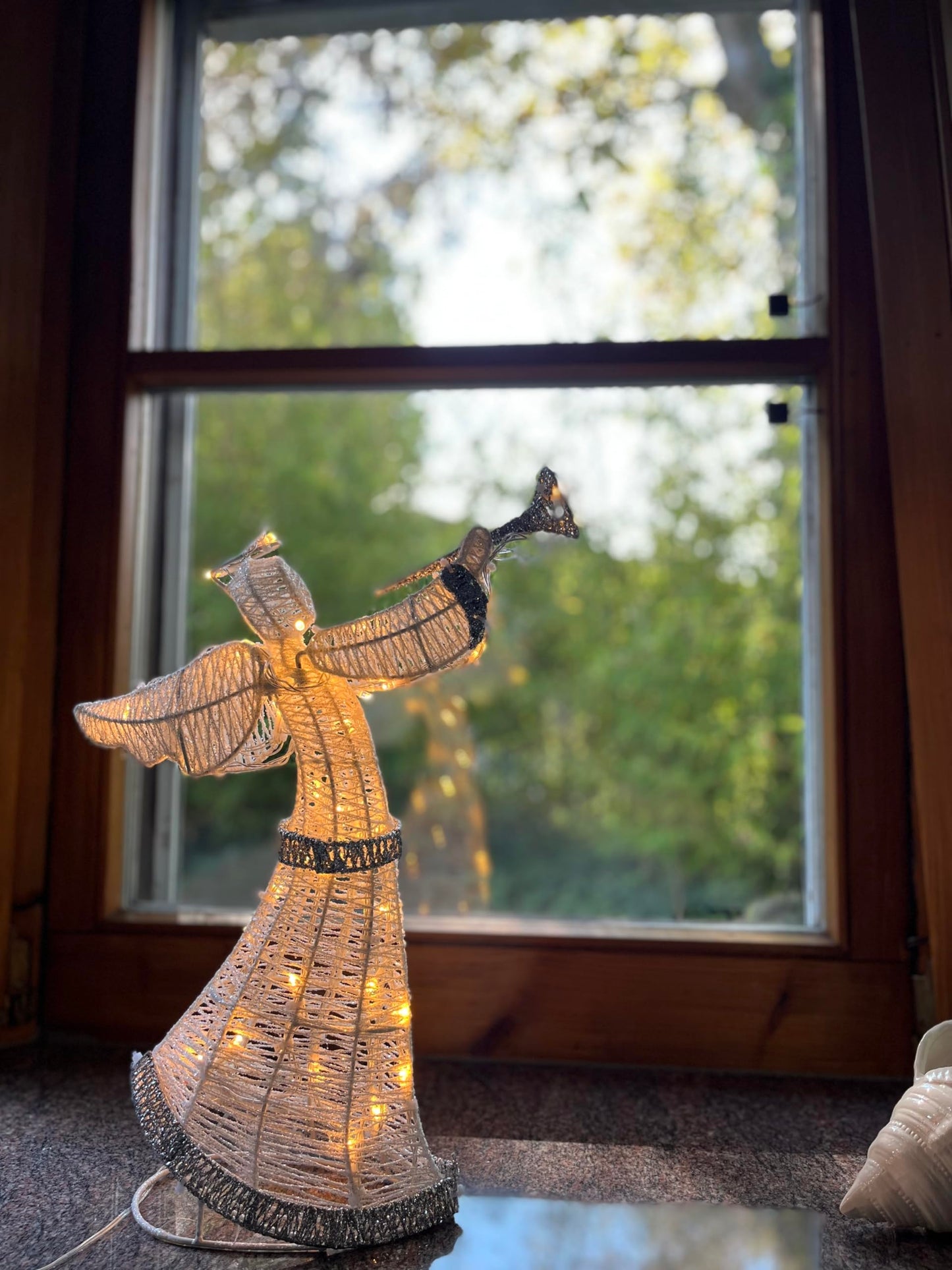 LEDANGEL - Relax Series - LED Angel Small, Decorative Figure, Battery-Powered, with Timer, 50cm, Warm White, Indoor and Outdoor, Decor for Room, Garden, for Table, Windowsill, Fireplace, Christmas Figure, Gift