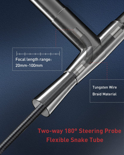 Ralcam Endoscope Camera with Light - 6.2mm Inspection Camera 4.3" HD 720P Pipe Camera, Cameras with 6 LED, IP67 Waterproof 2m Flexible Channel Camera Telescopic Camera Automotive Tool