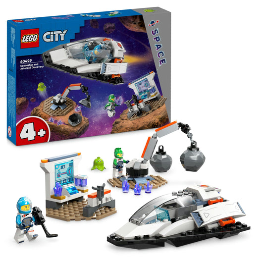 LEGO City Asteroid Recovery in Space, space toys with spaceship & City spaceship, space toys with Space Shuttle for kids to build