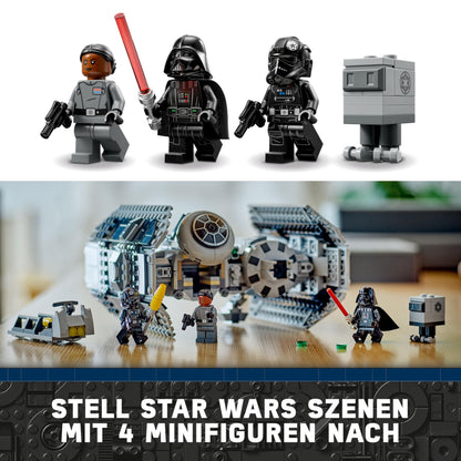 LEGO 75347 Star Wars TIE Bomber Toy with Darth Vader Minifigure with Lightsaber and Gonk Droid, Starfighter Model - Gift for Boys and Girls Ages 9+