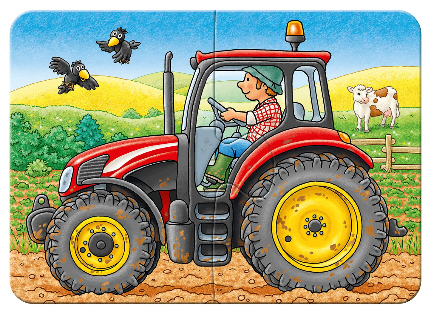 Ravensburger Children's Puzzle - 06954 At Work & Children's Puzzle - 06571 Good Animal Friends - My First Puzzle with 3x6 pieces - Puzzle for children aged 2.5 years and up.