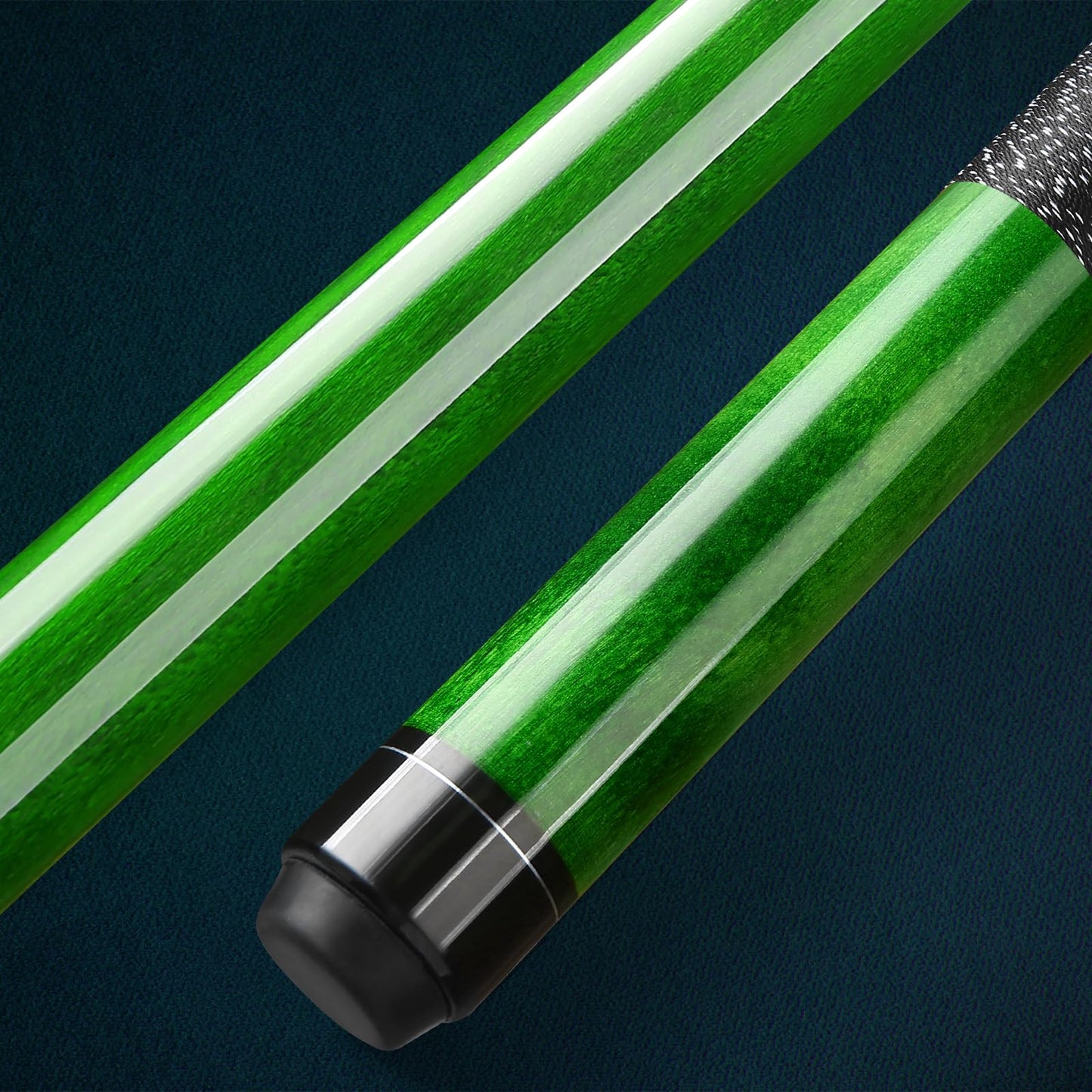 ASMPCUE Pool Cue, 58 Inch Billiard Cue Canadian Maple Wood Pool Cue 13mm Tips for Professional Pool Players, 1/2 Maple Cue Sticks for Billiard Table Sport (Green)