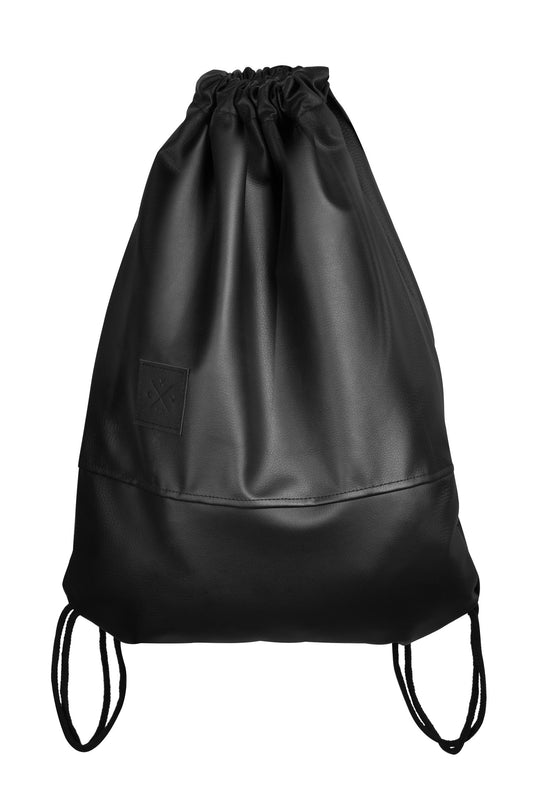 Manufaktur13 Black Out Sports Bag - Faux leather backpack gym bag sports bag M13