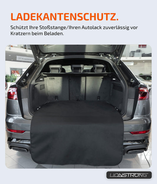 LIONSTRONG® Trunk Protector [PADDED & WATERPROOF] - Universal protection mat suitable from small cars to SUVs - Trunk protection for dogs - Scratch-resistant and slip-resistant.