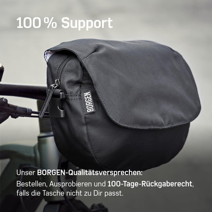 Borrow KLICKfix handlebar bag for bikes - water-resistant and spacious 5 L bike handlebar bag.