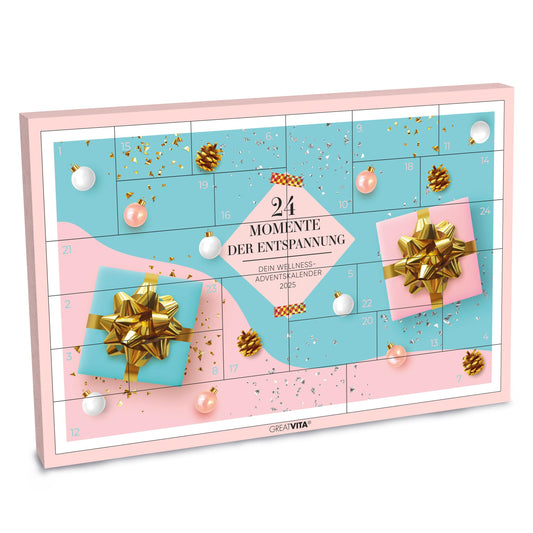 Wellness advent calendar for women 2025 puzzle | 24 moments of relaxation with beauty, care, and well-being products - natural cosmetics, tea, oils, candles, wellness accessories - gift idea for women