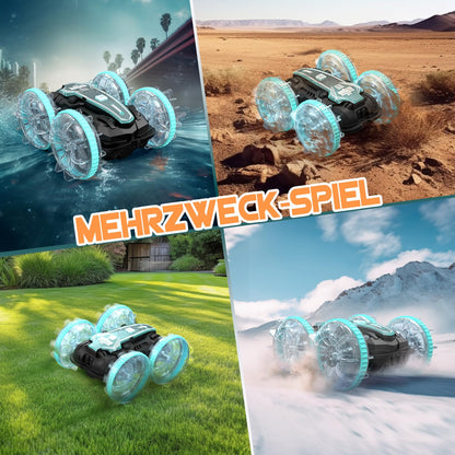 Korffe Amphibious Remote Control Car for ages 4-9. Perfect Christmas or birthday gift for boys 6-18. Great indoor and outdoor toy for kids.