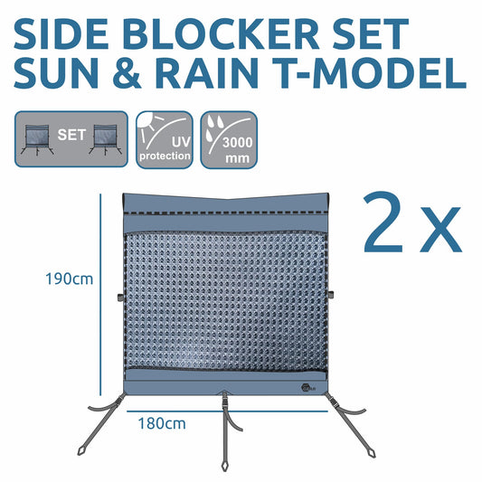 your GEAR Camping Bus Sun + Rain Blocker Side Walls - 2 x side wall for awning with 2m extension