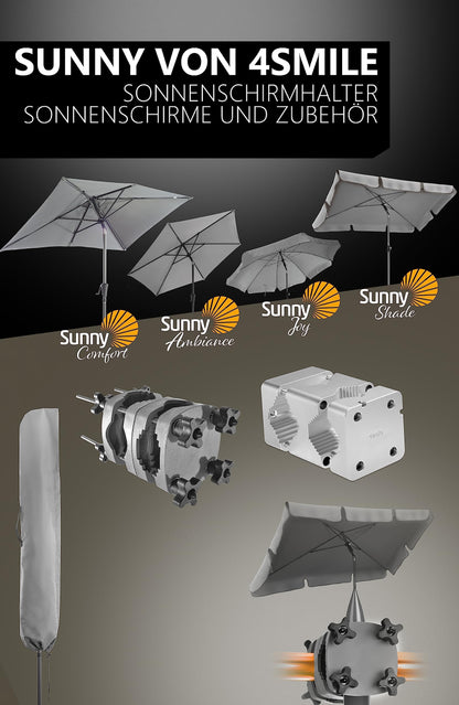 4smile metal sunshade holder, balcony umbrella mounting stainless steel flexible balcony bracket.