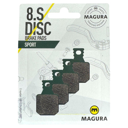 Magura MT Original Bike Hydraulic Disc Brake Replacement Disc Brake Pads for MT 5 7 Trail I Brake Pads I MTB I Ebike I Tour I (8.S (4 piston) Green Sport)
