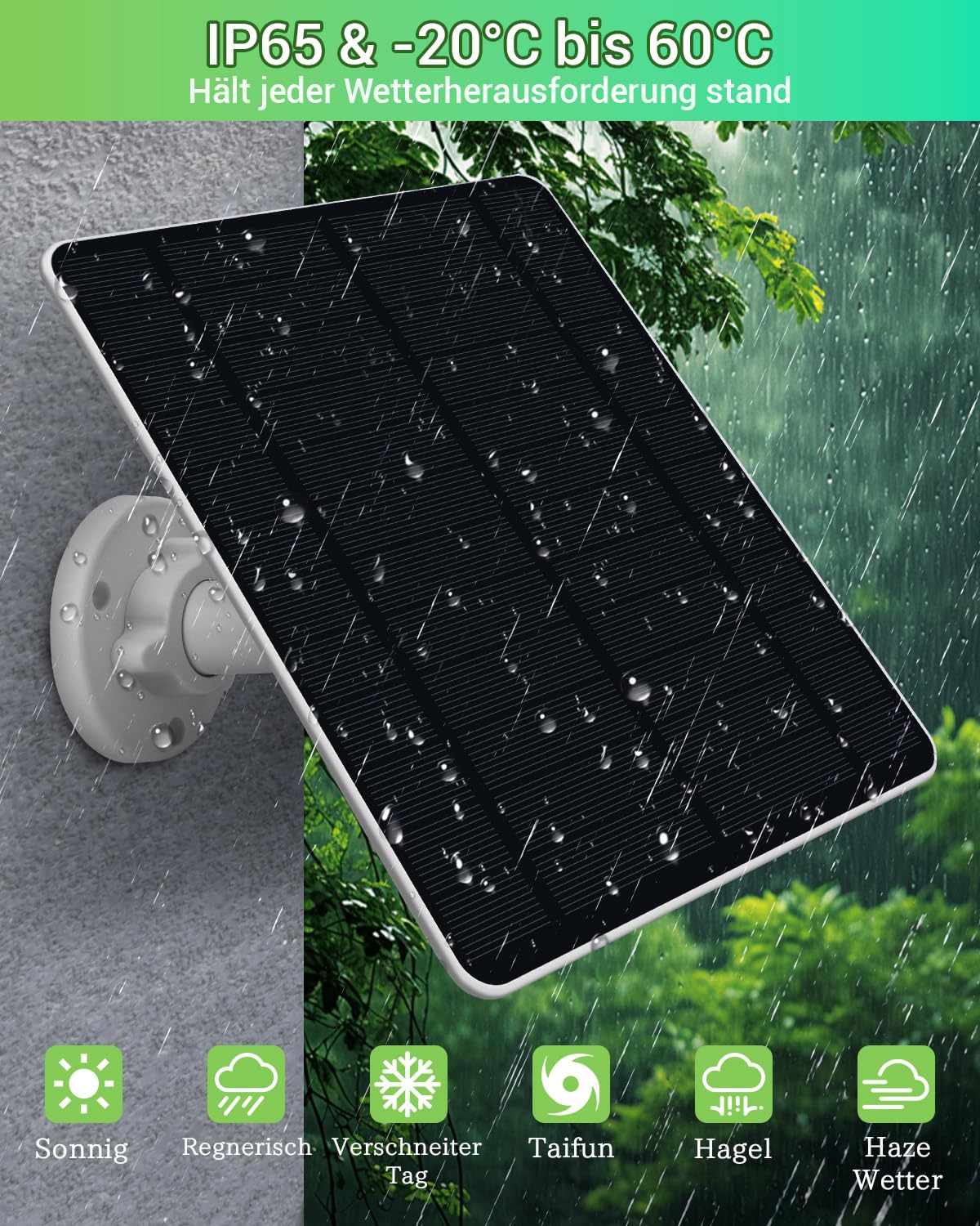 5W Solar Panel for Ring Camera - High performance solar module, IP65 waterproof & durable, solar panel for Ring Stick Up Cam/Pro Battery, Spotlight Cam/Pro/Plus Battery, 360° adjustable bracket (2)