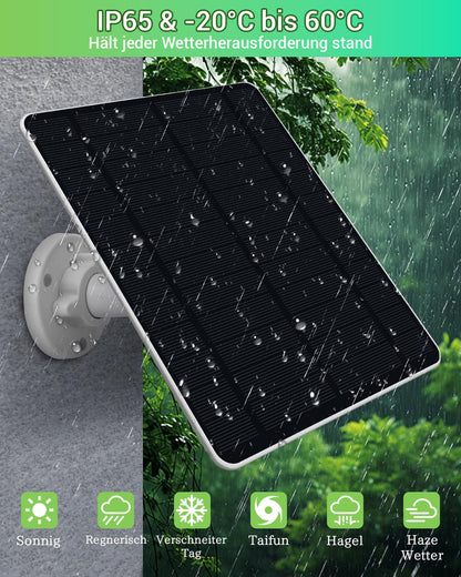 5W Solar Panel for Ring Camera - High performance solar module, IP65 waterproof & durable, solar panel for Ring Stick Up Cam/Pro Battery, Spotlight Cam/Pro/Plus Battery, 360° adjustable bracket (2)