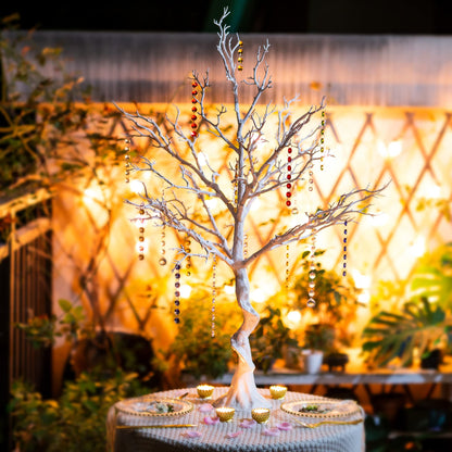 Sziqiqi 105cm White Easter Branches and Twigs Decor Tree Easter Tree Large Artificial Trees Wish Tree Wedding Deco Tree Deco Branches Easter for Indoors Outdoors Ground Engagement Christmas Birthday Party
